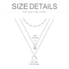 Load image into Gallery viewer, Crystal Necklace 925 Sterling Silver Triple Layer Style