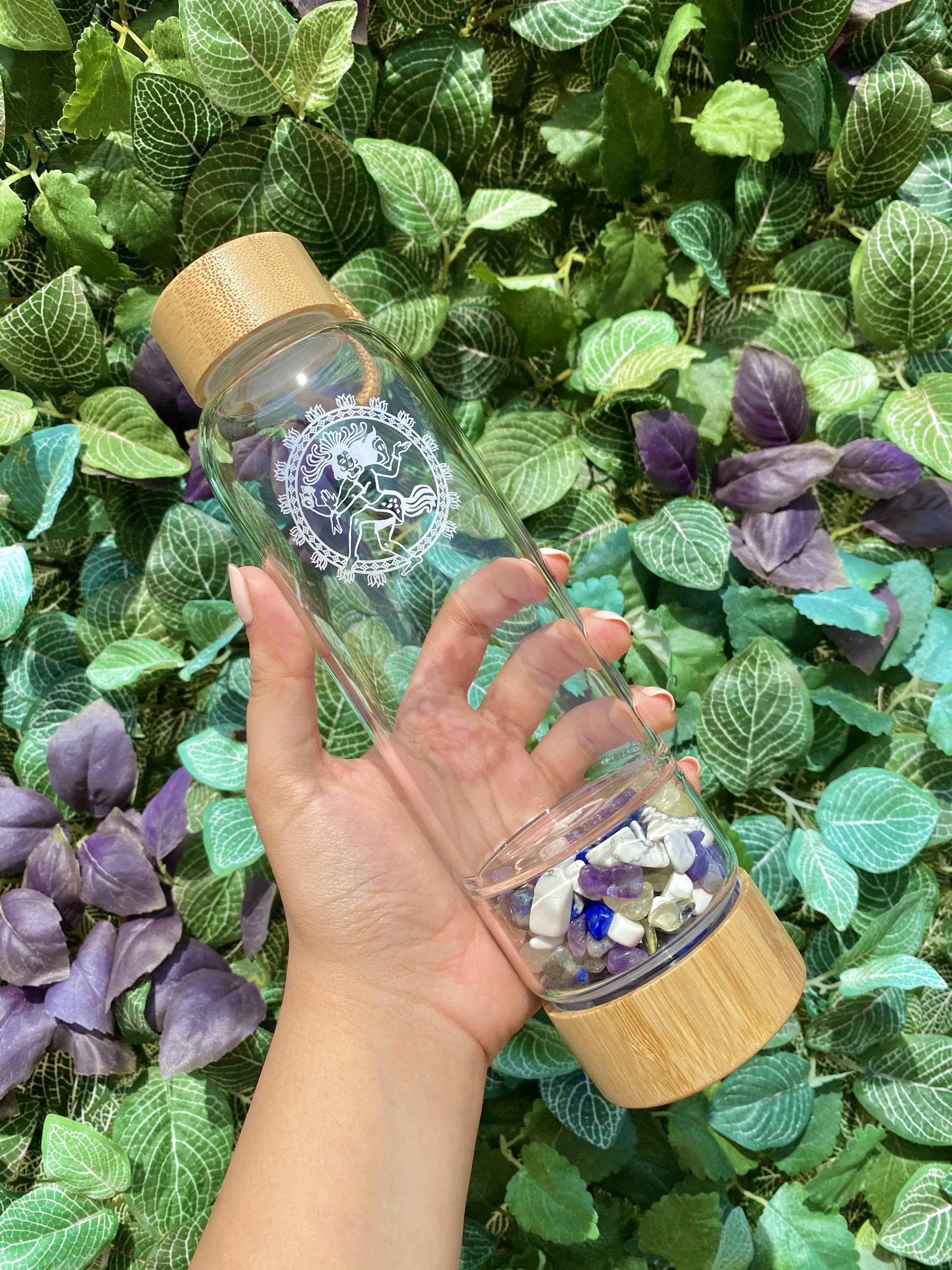 Clarity Crystal Water Bottle - Shiva's Stone Bamboo